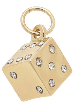 Pave Dice Charm