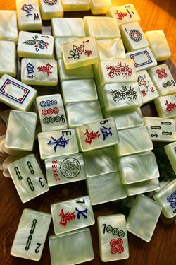 Classic Jade Mist Mahjong Tile Set