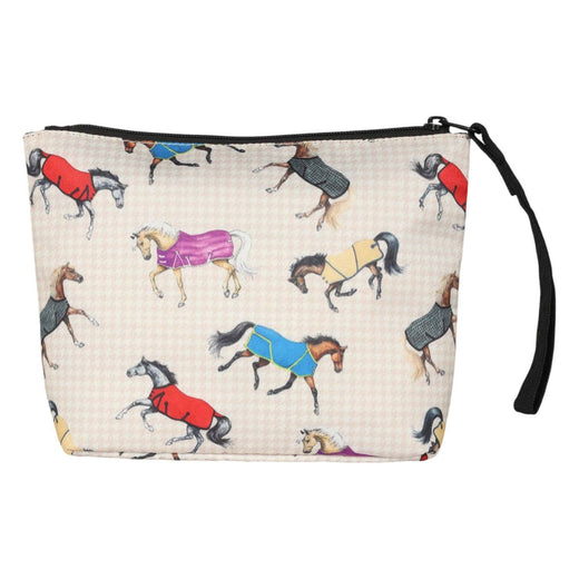 Lila Horses in Blankets  Accessory Bag