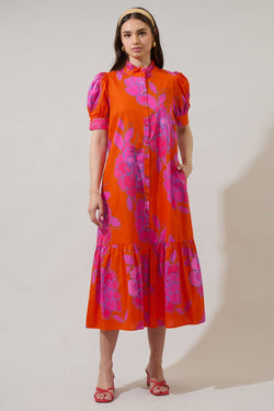 Nalani Floral Giles Midi Dress