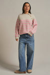 Striped Mock Neck Sweater