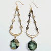 Verdier Sage Crystal Drop Earrings