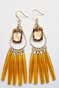 Verdier Amber Crystal Earrings