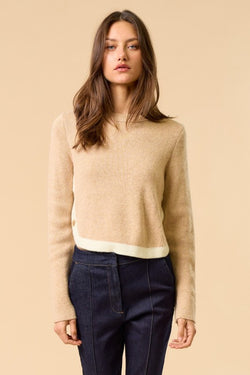 Contrast Button Sweater
