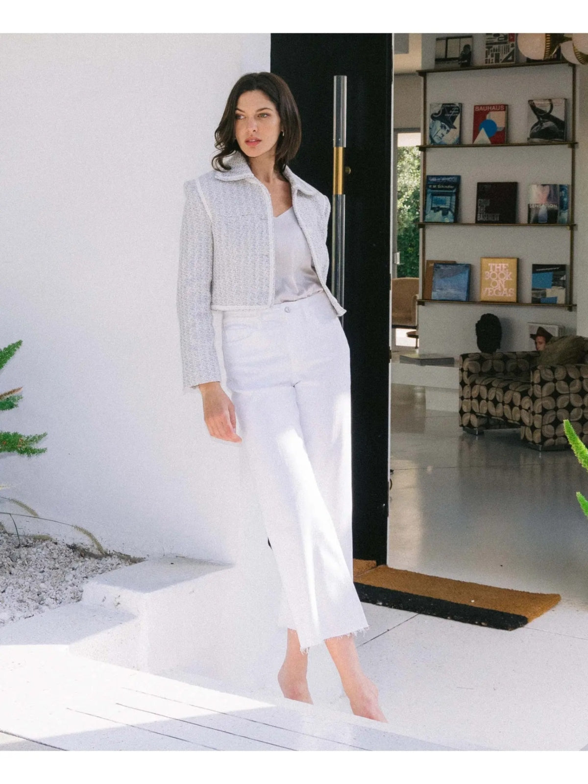 High Rise Crop Wide Leg