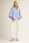 Button Down Crinkle Top