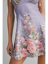 Lavender Satin Mini Flare Dress