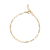 Gold Stainless Steel Paperclip Chain Bracelet + Extension