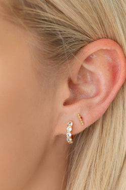 Cubic Zirconia Huggies