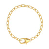 Oval Link Chain Bracelet with Heart Clasp