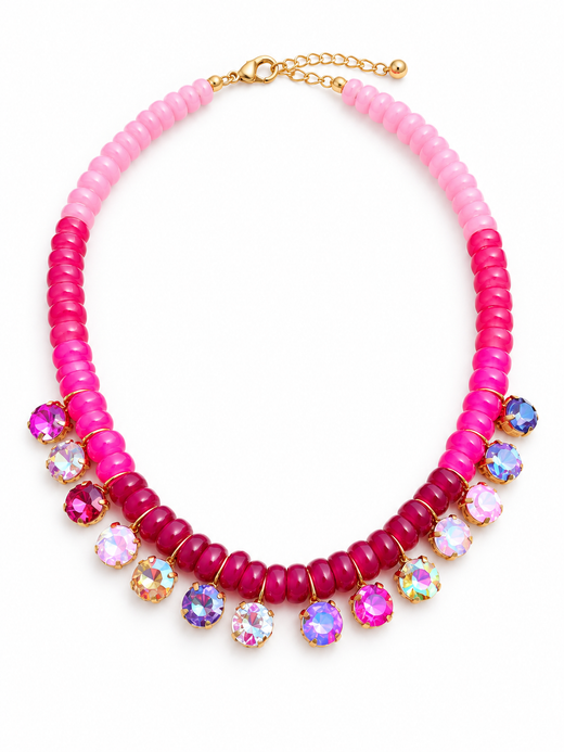 Pink Confetti Sparkle Necklace
