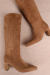 Suede Knee-High Boots