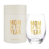 Gold Foil Stemless Wine Glass