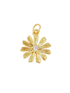 Gold Flower with Rhinestone Center Charm