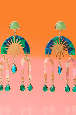 Tropical Deco Goddess Dangles