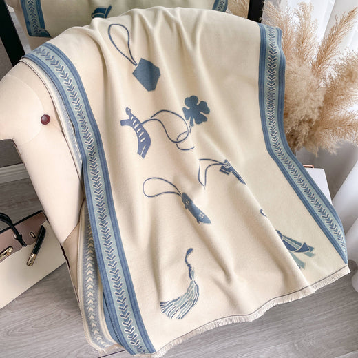 Blue / White Equus Reversible Wrap