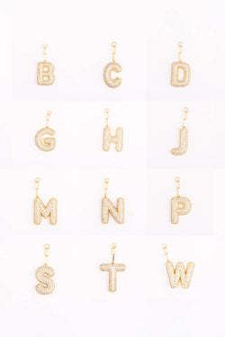 Heather Initial Bag Charm