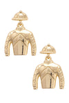 Jockey Stud Earrings in Shiny Gold