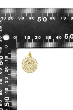CZ Cross Coin Charm