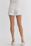 White High Waist Denim Shorts