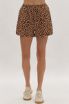 Leopard Print High Waisted Shorts