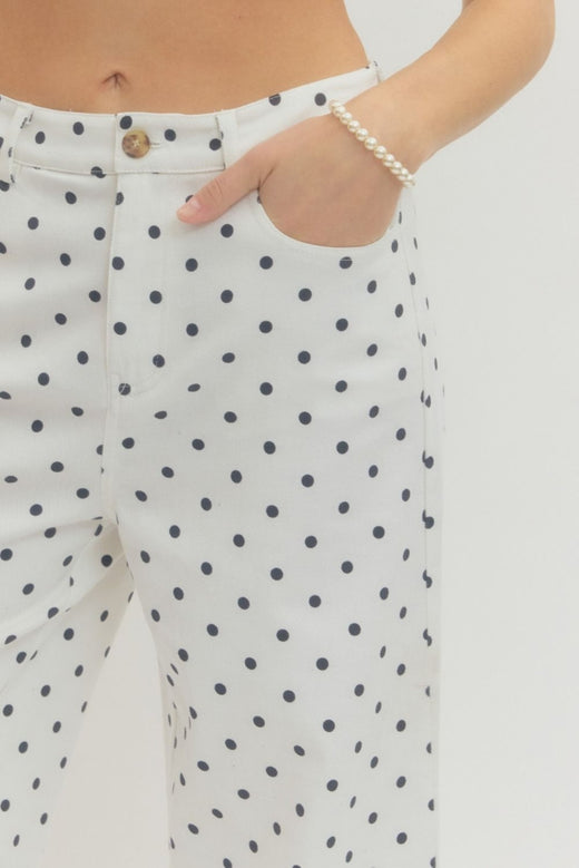 Polka Dot Wide Leg Pants