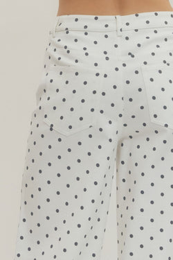 Polka Dot Wide Leg Pants