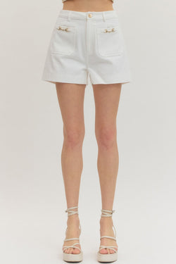 Horsebit Detail Shorts