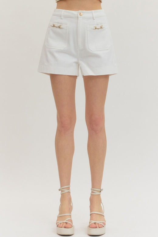 Horsebit Detail Shorts