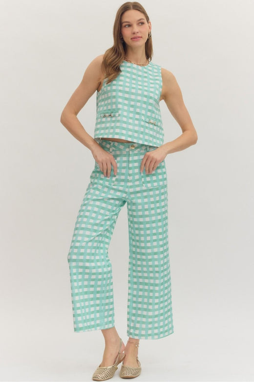 Mint Horsebit Pants