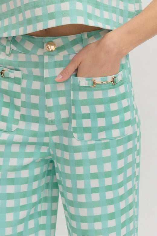 Mint Horsebit Pants