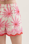 Flower Power Scallop Shorts