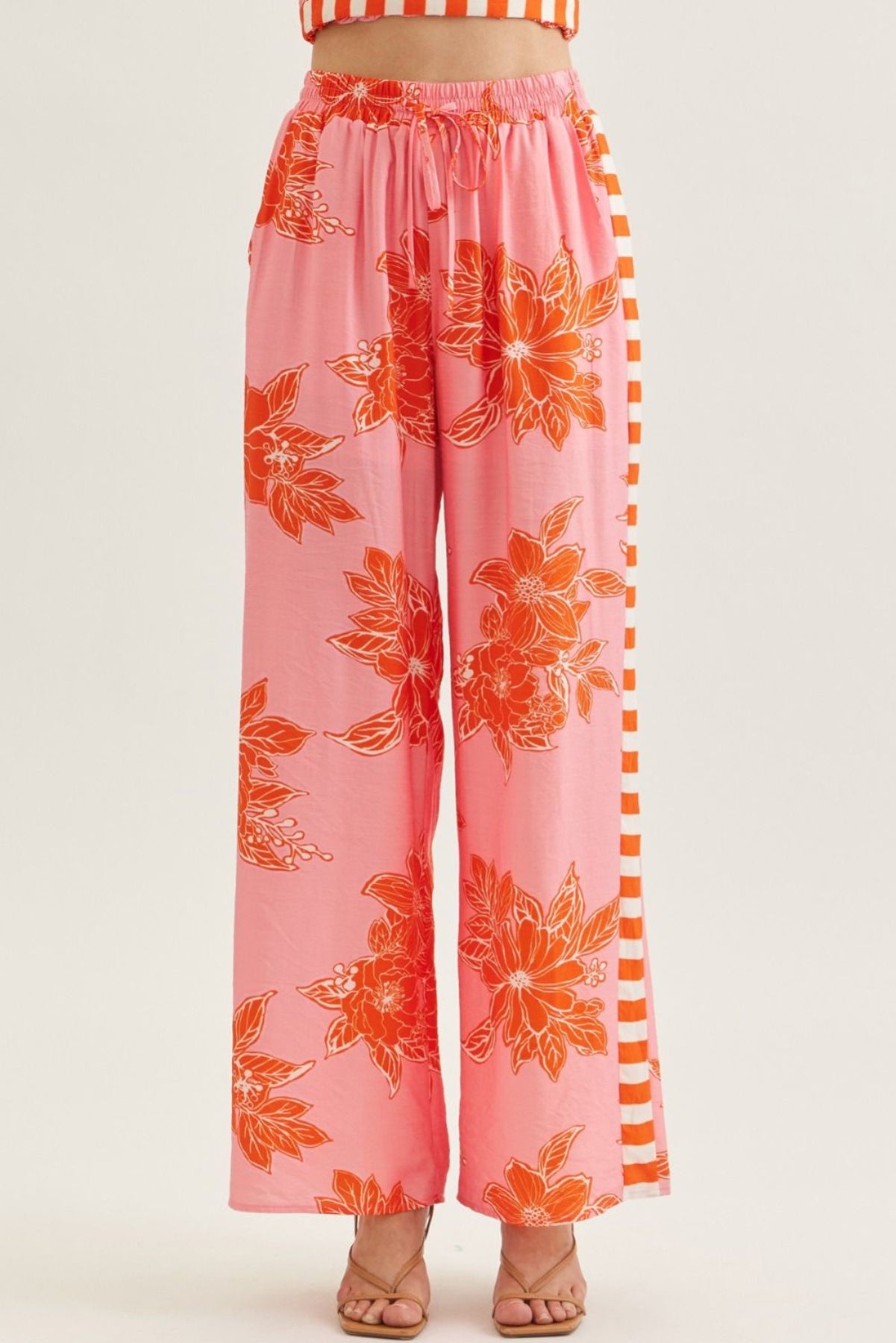 Floral Wide Leg Pants