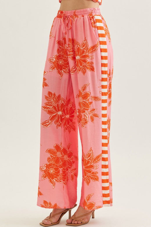 Floral Wide Leg Pants
