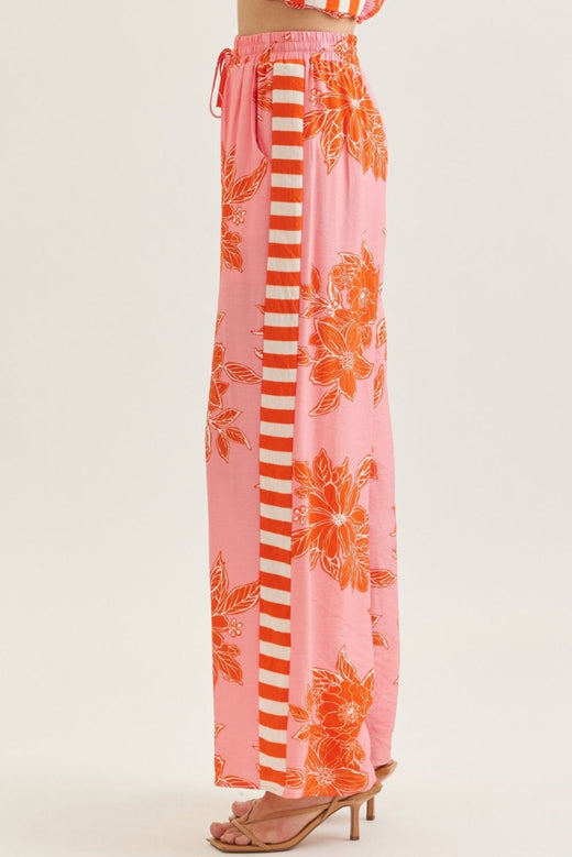 Floral Wide Leg Pants