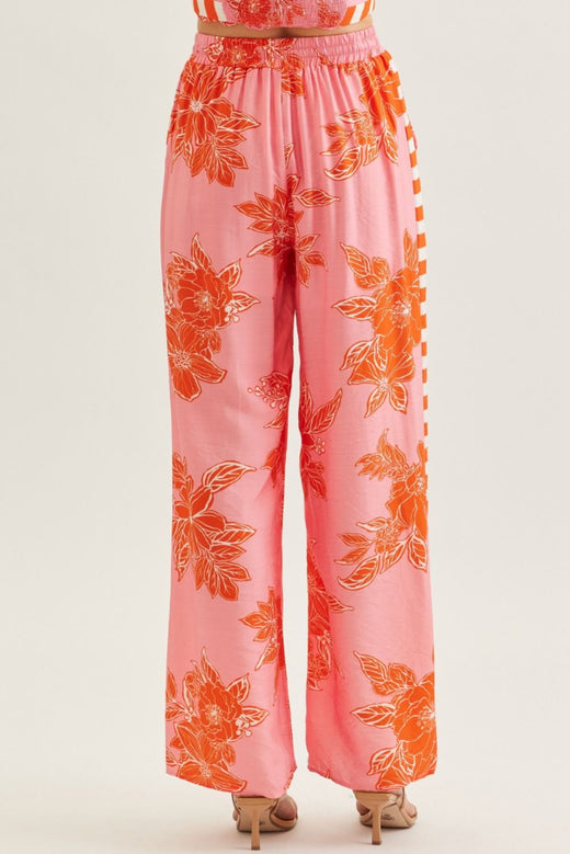 Floral Wide Leg Pants