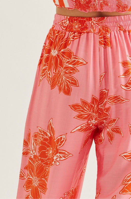 Floral Wide Leg Pants
