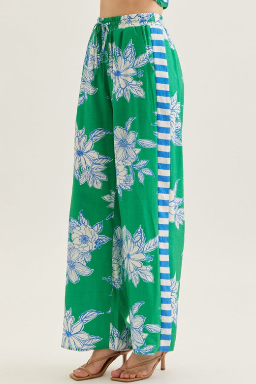 Floral Wide Leg Pants