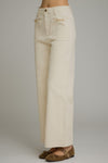 Horse Bit Detail Solid Wide Leg Pants