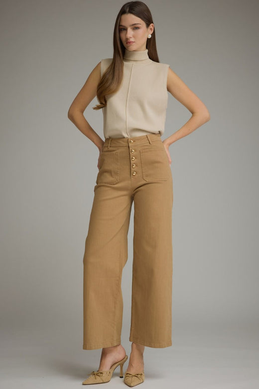 Front Pocket Wide Leg Pants