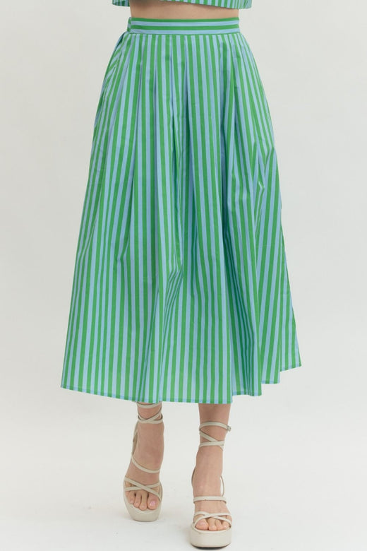 Green Sky Midi Skirt