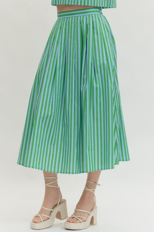 Green Sky Midi Skirt