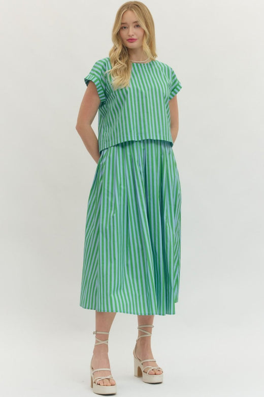 Summer Stripe Button Shirt