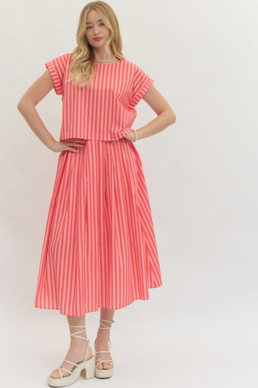 Summer Stripe Button Shirt