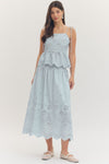 Eyelet Midi Skirt