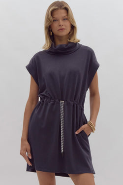 Cowl Neck Mini Dress