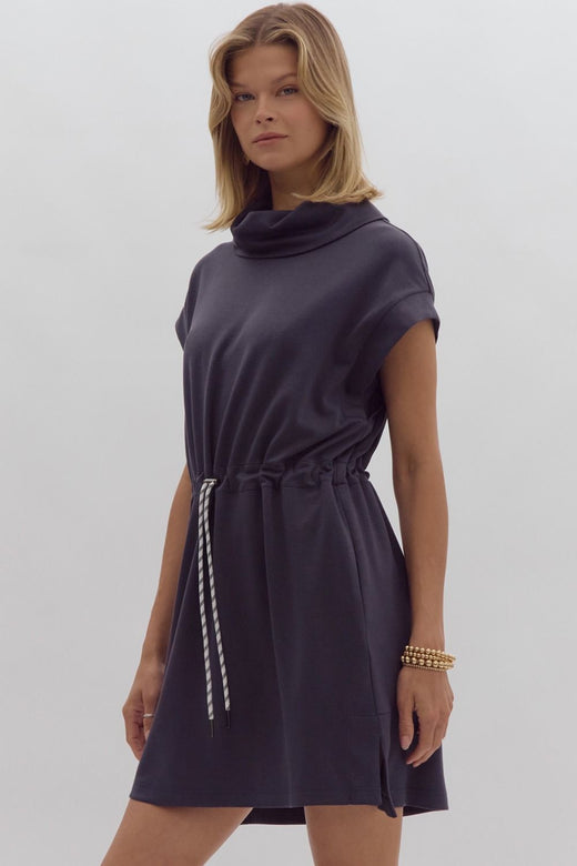 Cowl Neck Mini Dress