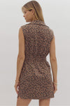 Leopard Half Zip Mini Dress