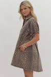 Cheetah Denim Dress