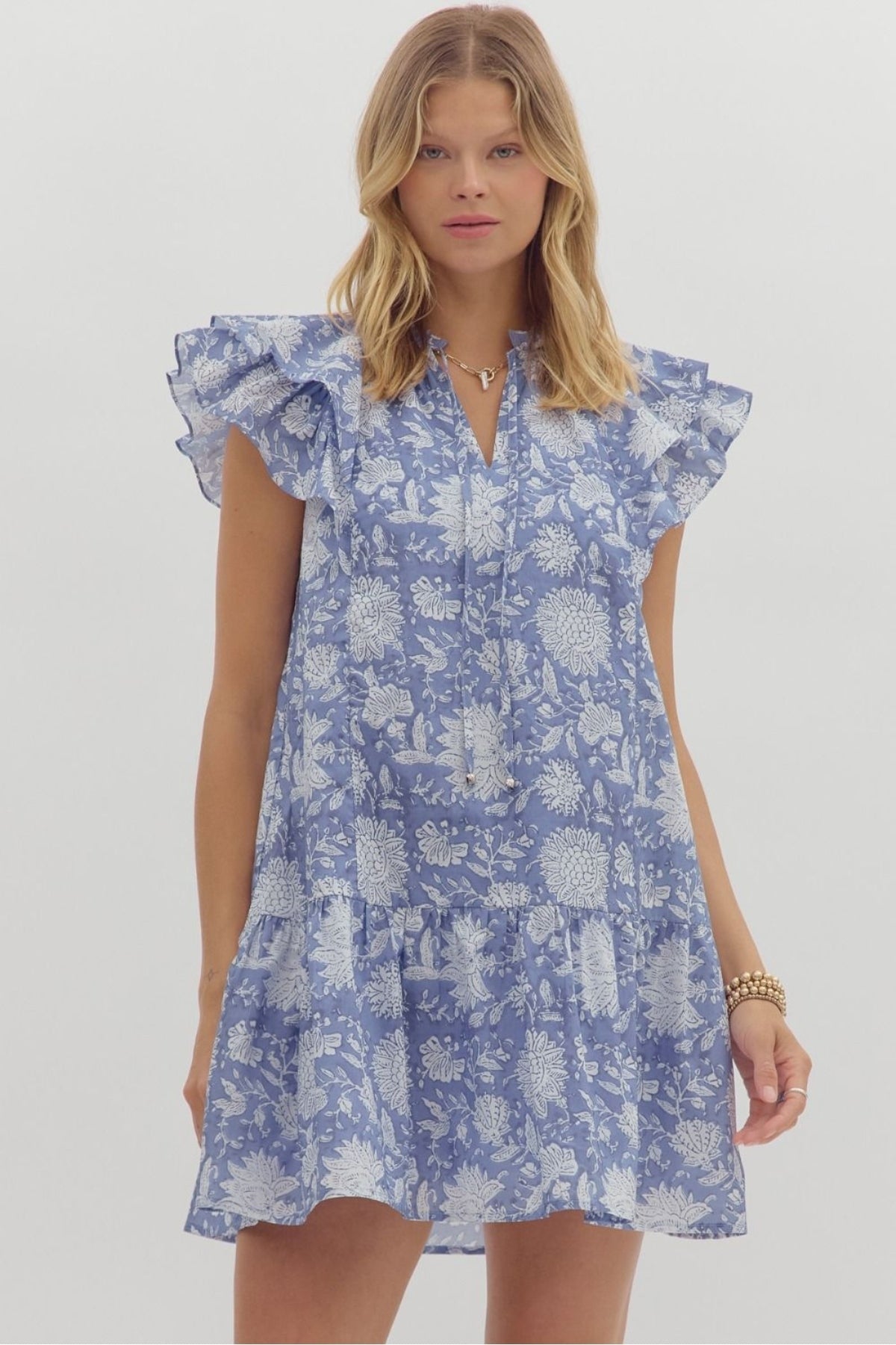 Indigo Leaf Dress